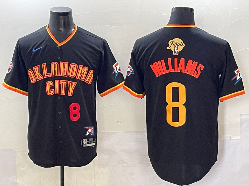 Men 2025 Oklahoma City Thunder #8 Williams black NBA Jersey